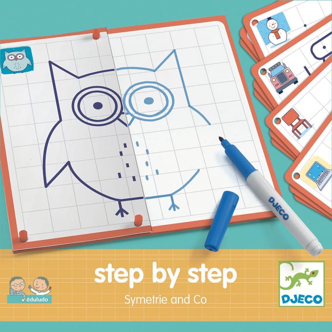 Djeco leren tekenen stap voor stap symmetrie