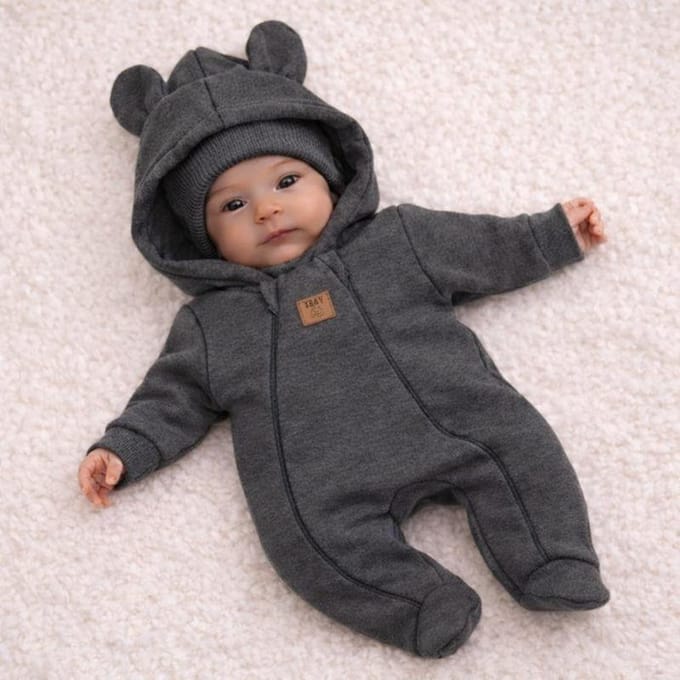 Dartomik - Baby Jumpsuit - Voorjaar/Herfst - Antraciet