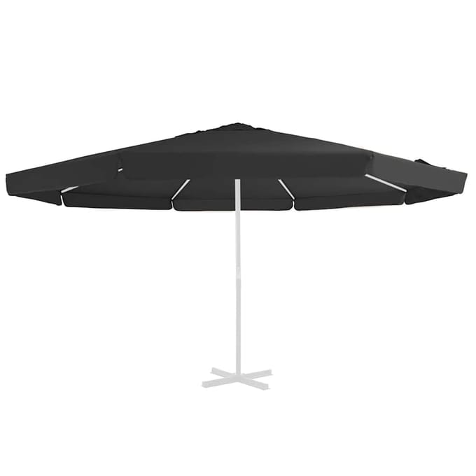 vidaXL - Vervangingsdoek - voor - parasol - 515 - cm - zwart