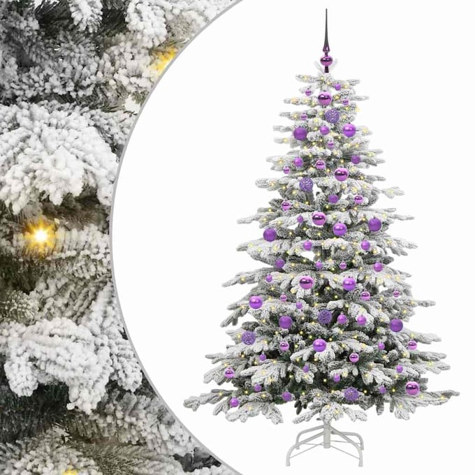 vidaXL Kunstmatige Inklapbare Kerstboom Wit 180 cm PE en PVC