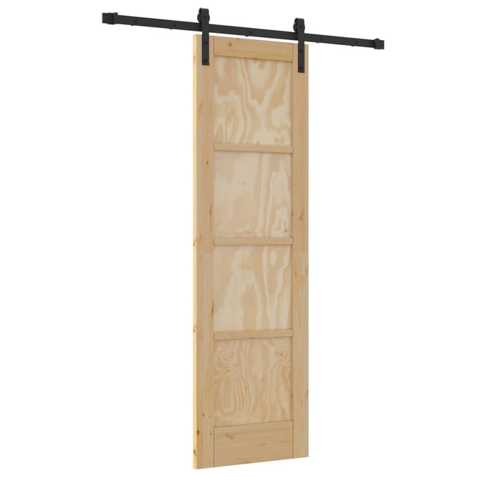 vidaXL - Schuifdeur - Naturel - 61 - x - 198,5 - cm - Massief - grenenhout