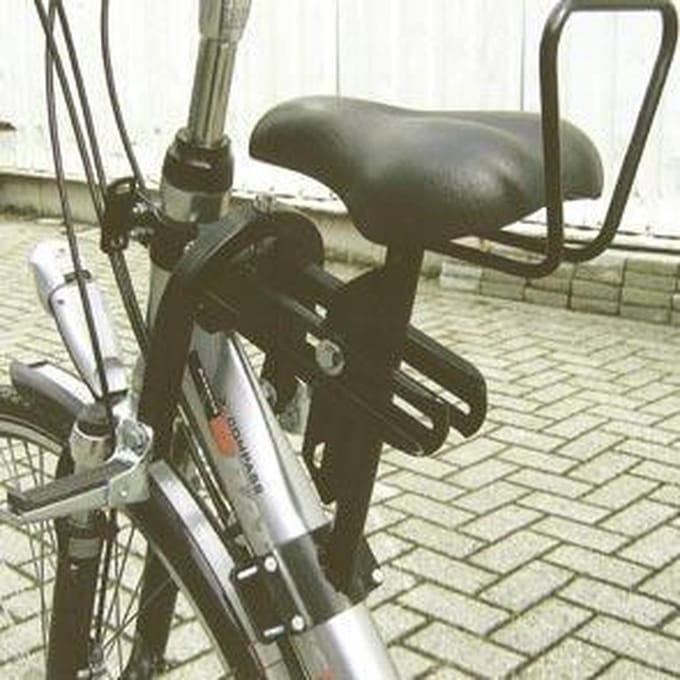 Kinderzitje-Zadel op de buis-NR.4 damesfiets Enkele buis