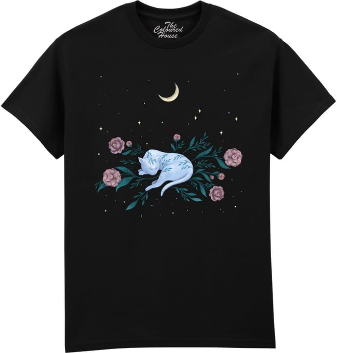 Katten Cat Dreaming The Coloured House T-shirt S