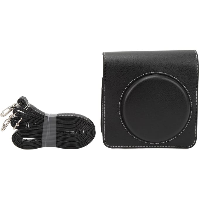 PU Lederen Camera Beschermtas Vintage Meerdere Compartimenten Zak Draagbare Cameratas met black