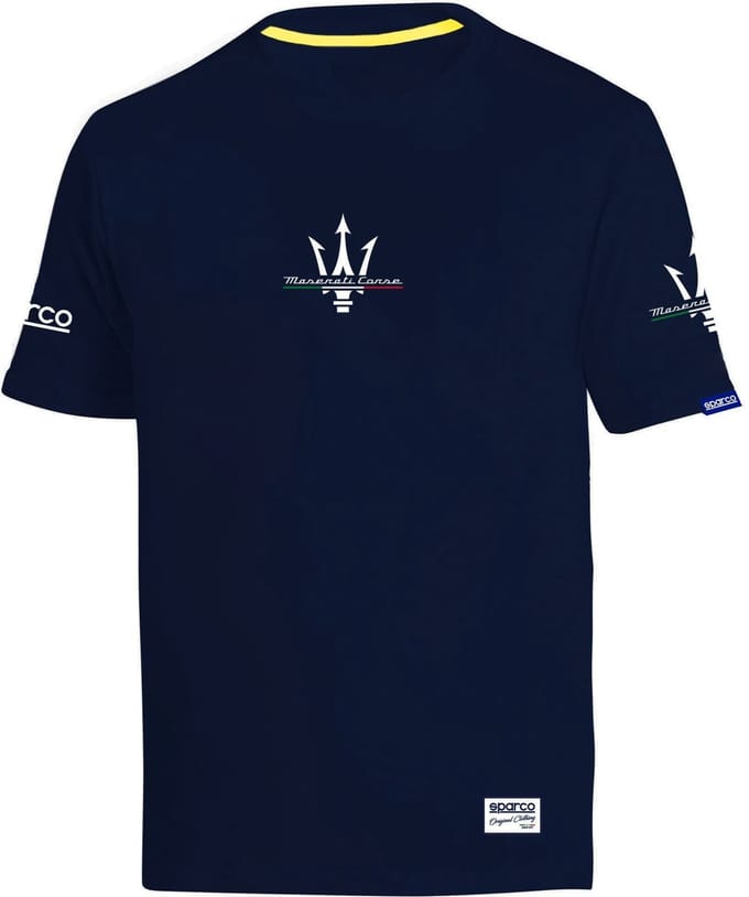 Sparco Maserati T-Shirt - Marineblauw/Wit