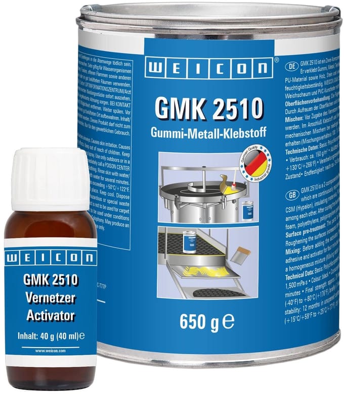 WEICON GMK 2510 – 690 g – 2K rubber-metaal-lijm zwart