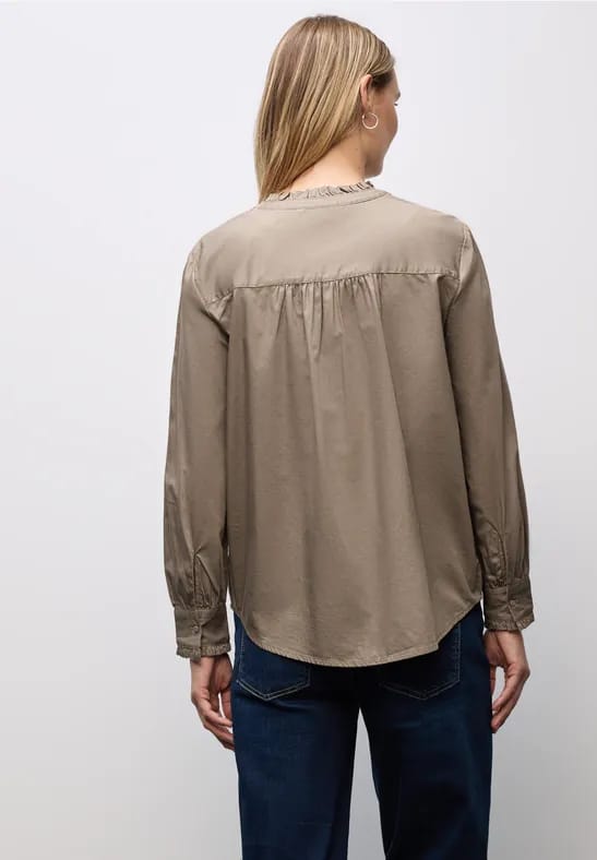 Katoenen blouse met ruches