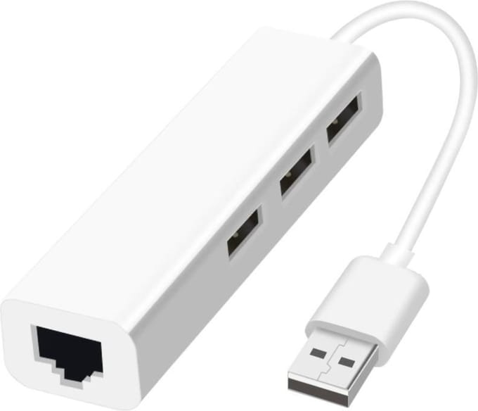 WiseGoods Ethernet Splitter met 3 Poort USB HUB - RJ45 LAN Adapter - Netwerkkaart - USB 2.0 naar Ethernet