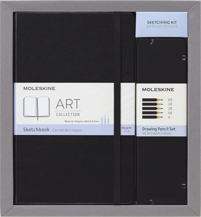 Moleskine Art Bundel (Large Schetsboek + Schetspotloden)
