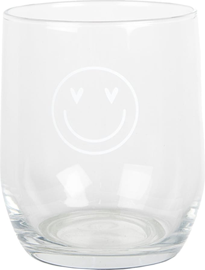 Clayre & Eef Waterglas 300 ml Transparant Glas smile