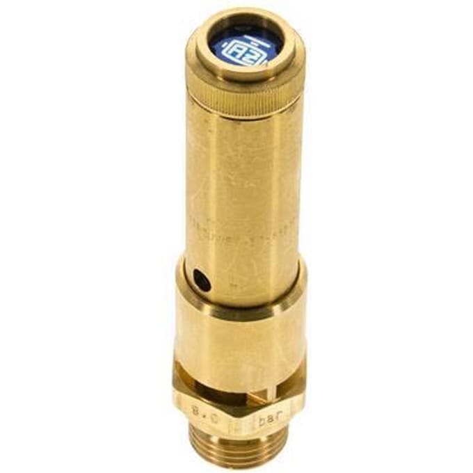 G 1/2'' Messing Vooringesteld Overdrukventiel 11.1 Bar DN 10 - SFL-B-10-11P1-012