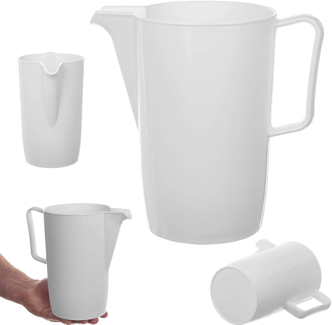 Fosini 2L witte kunststof kan met handvat