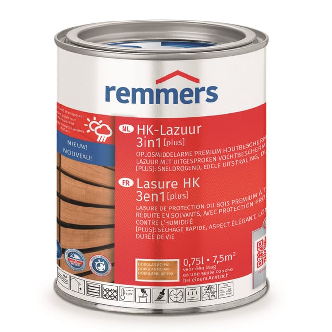 Remmers HK-Lazuur 3in1 [PLUS] - Douglas - 0.75 liter