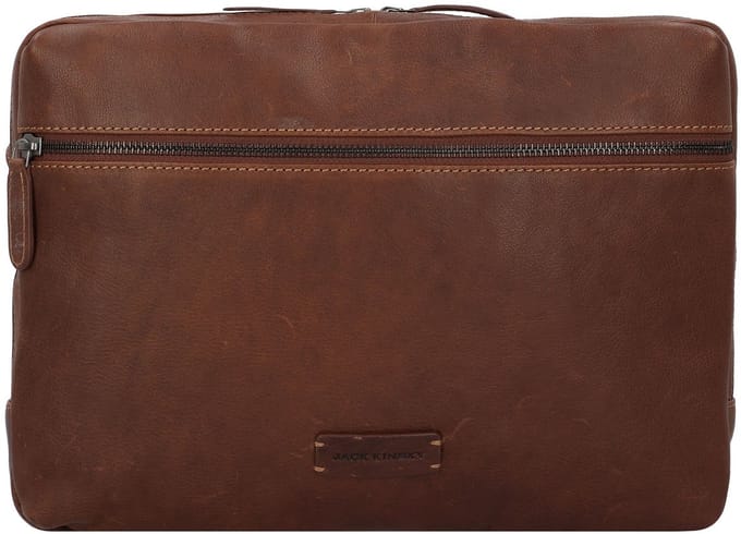 Jack Kinsky Porto Schoudertas Leer 33 cm - Jongens - cognac