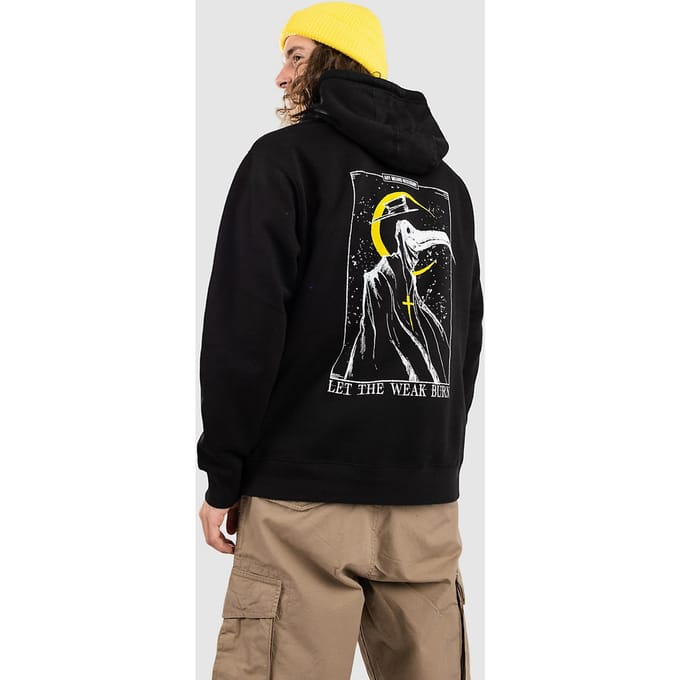 Any Means Necessary Let The Weak Burn Hoodie zwart