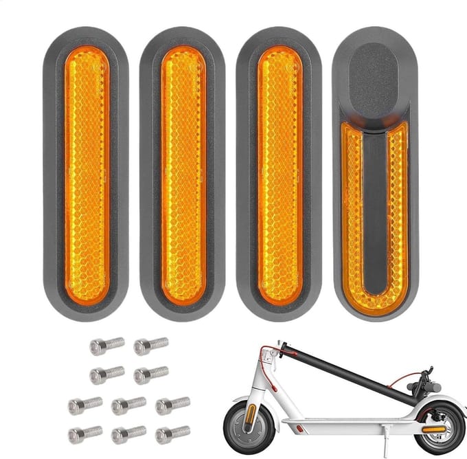 Skateboard wielhoes reflecterende strips Geschikt voor Xiaomi M365, Pro, 1S, Essential, Pro2, geel