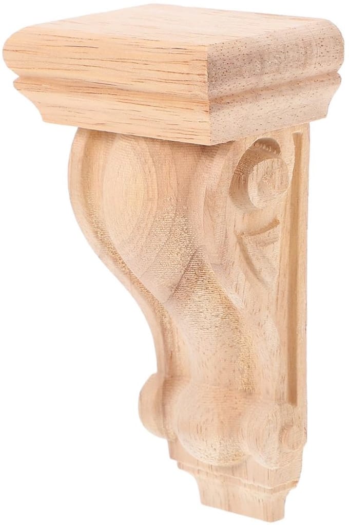 Dailygoods- Romeinse Zuil - Houten Console 11,00 x 6,00 x 4,00 cm