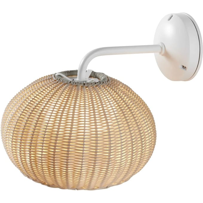 Bover LED buiten wandlamp Garota, wit/ivoorkleurig, 27 cm