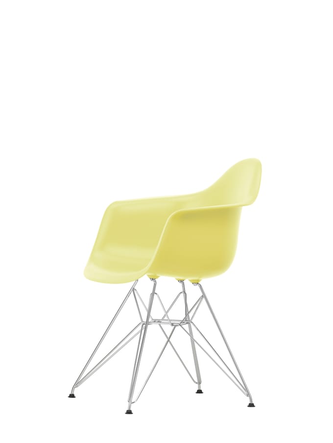 Vitra DAR Eames Plastic Armchair - citron RE - verchroomd