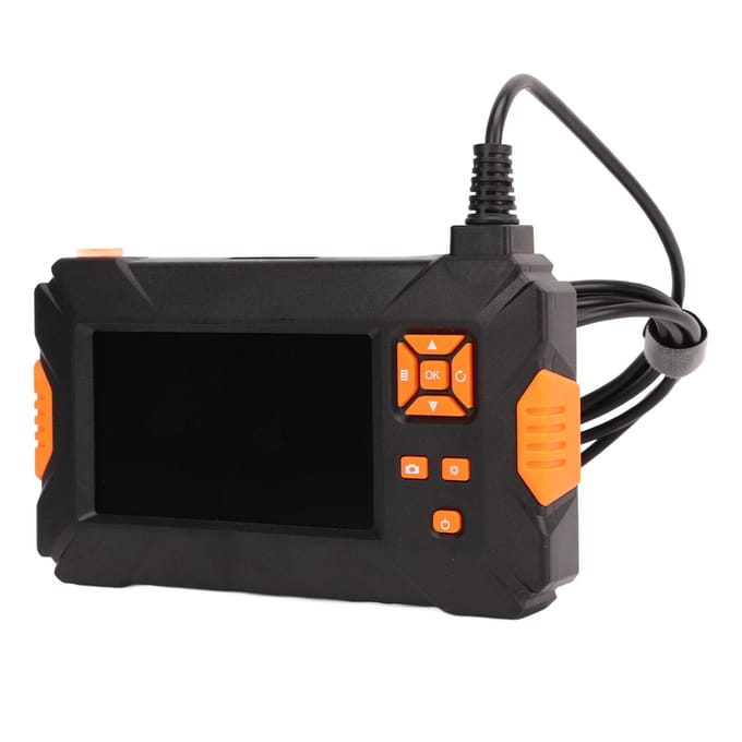 Caméra Endoscope Écran LCD 4,3 pouces Câble 5m Rotation 360 degrés Objectif 3,9mm Boroscope pour Maintenance black