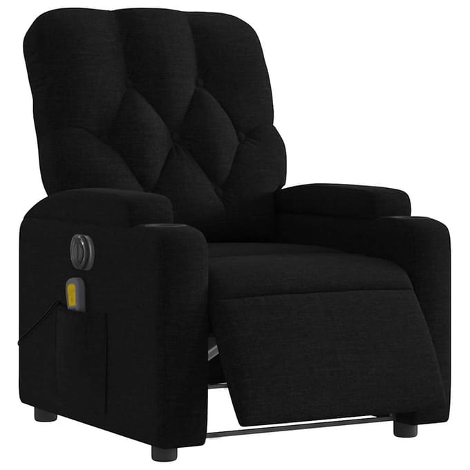 vidaXL - Massagestoel - elektrisch - verstelbaar - stof - zwart