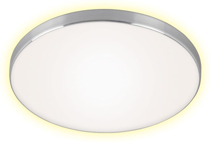 Briloner Leuchten Plafondlamp Backlighteffekt 18W LED plastic wit-alu