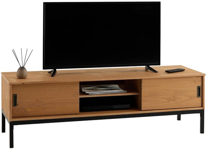Lowboard SELMA 145 cm van massief hout - naturel