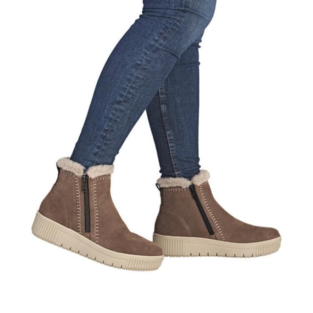 Remonte Beige Suede Dames Boots - Beige - 36