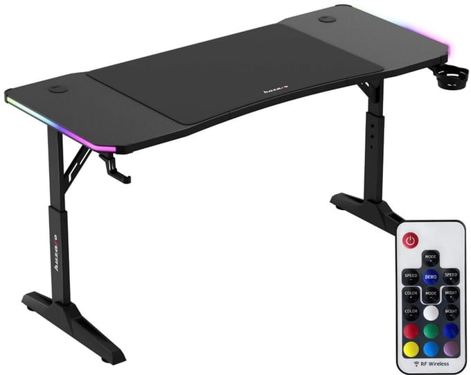 Huzaro-Gamingbureau-Hero 3.6-RGB-Zwart-140cm