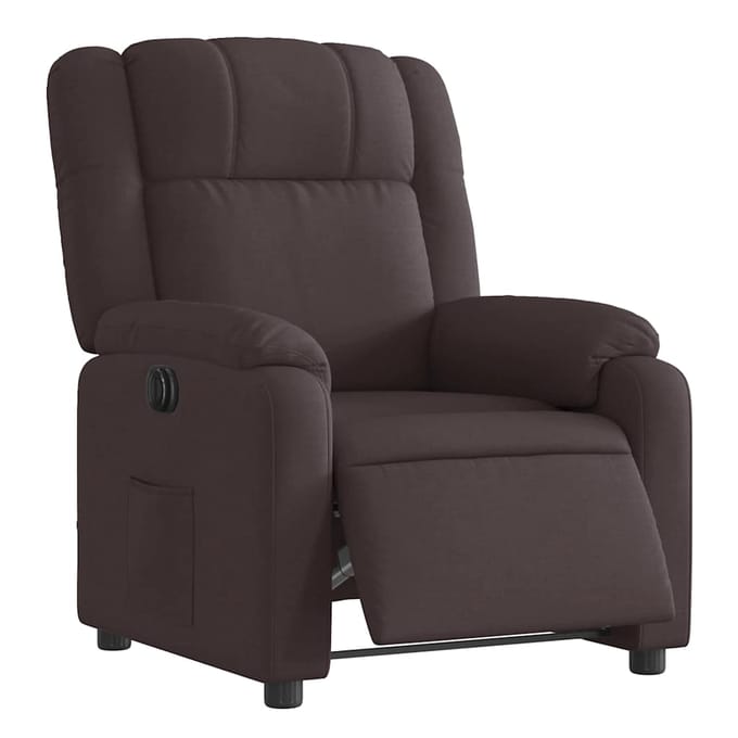 vidaXL - Fauteuil - verstelbaar - elektrisch - stof - donkerbruin
