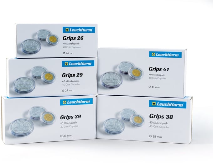 Muntcapsules Rond - geschikt voor munten Ø 23 mm. - GRIPS