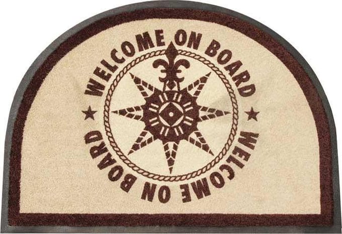 Marine Business nautische bruine Deurmat Welcome on board 70 x 50 cm
