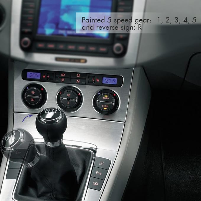 5-versnellingspookknop met krukkenhoesframe voor VW Passat B6 zwart zwart