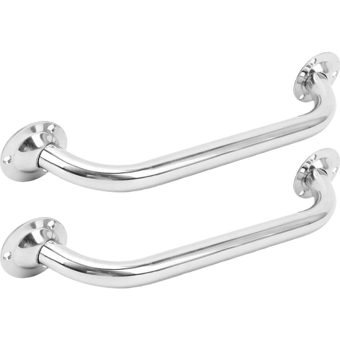2PCS Poignées de Maintien Marines 362mm Acier Inoxydable Poli Robuste Poignée de Bateau Main Courante pour Yatch white