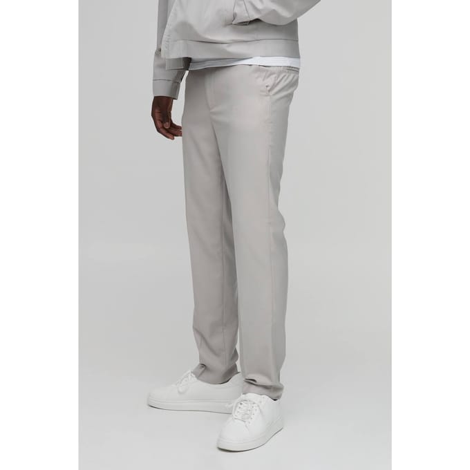 Pantalon Met Geperste Vouw En Rechte Pasvorm Uit Co-ord Set | Stone | Size 32