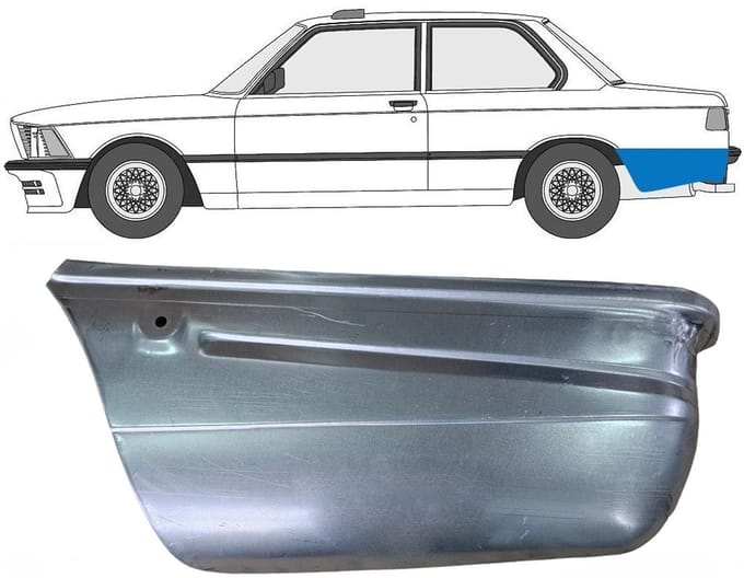 Reparatiepaneel achterspatbord voor BMW 3 E21 1975-1984 / Links
