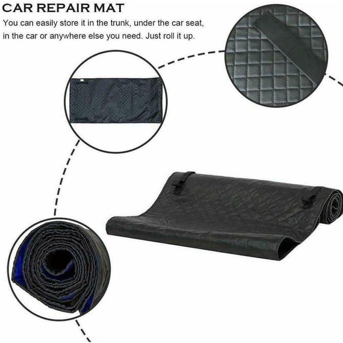 Automotive Auto Crawler Opvouwbare Verplaatsbare Pad Rollende Autoreparatiepad Zero Kruipmat Zero Grond zwart