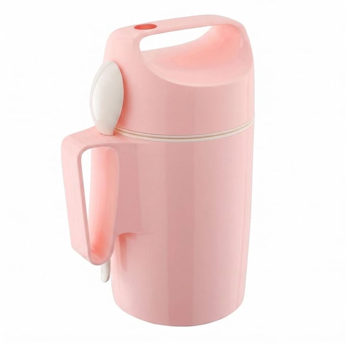 ROTPUNKT Dirk 850 Voedselcontainer 0.85L - 12u Warm - Met Lepel - Roze
