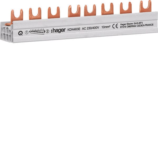 Hager Quickbusbar Kamrail - KDN463E - E2ZPC