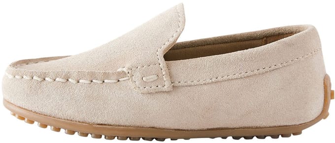 Next - Jongens - Suède instaploafers met brede pasvorm (G) - Naturel