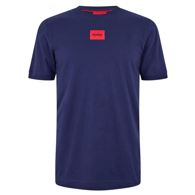 Hugo Diragolino T-shirt voor heren met logo op de borst (Marine)
