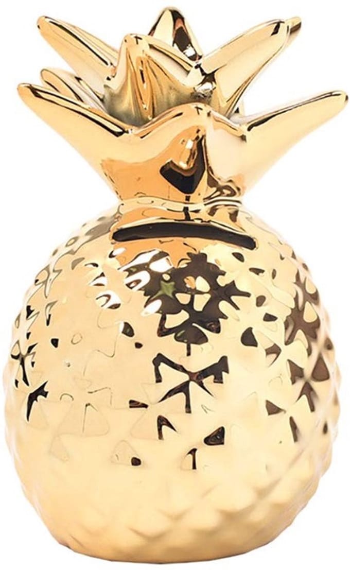 VT Goods - Keramische Ananas Spaarpot - Handgekleurd - Moderne