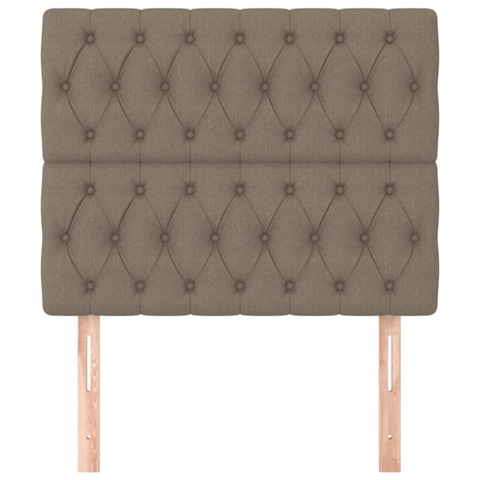 vidaXL - Hoofdbord - taupe - 100x7x118/128 - cm - Stof