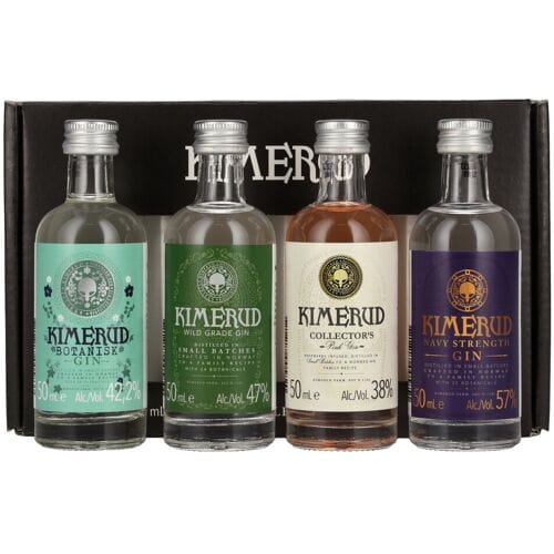 Kimerud Gin Gift Set 46% Vol. 4x0,05l in geschenkverpakking