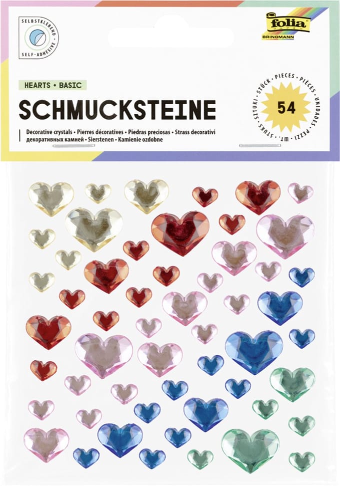 folia Sierstenen HEARTS BASIC, zelfklevend