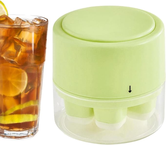 IJsklontjes Maker - Drank Koeler - Dranken Koelen - Easy Press Release - 8x8x8 cm - Groen