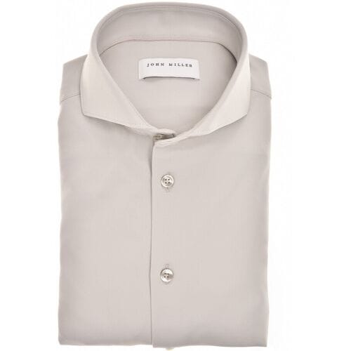 John Miller Overhemd Plain Color Hyperstretch Cutaway Collar Licht Grijs / male