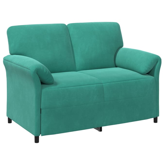 vidaXL - 2-Zits - Sofa - Turquoise - 138 - x - 83 - x - 95 - cm - Fluweel