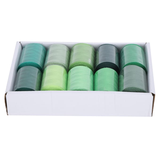 10 Rollen Naaigaren Set Huishoudelijke Pagode Garen DIY Accessoires 300 Yards 402Groen groen