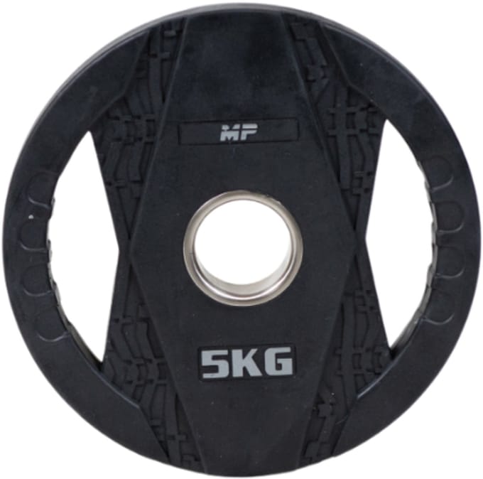 MP2005 Olympische rubber halterschijven 2 grips 5 KG